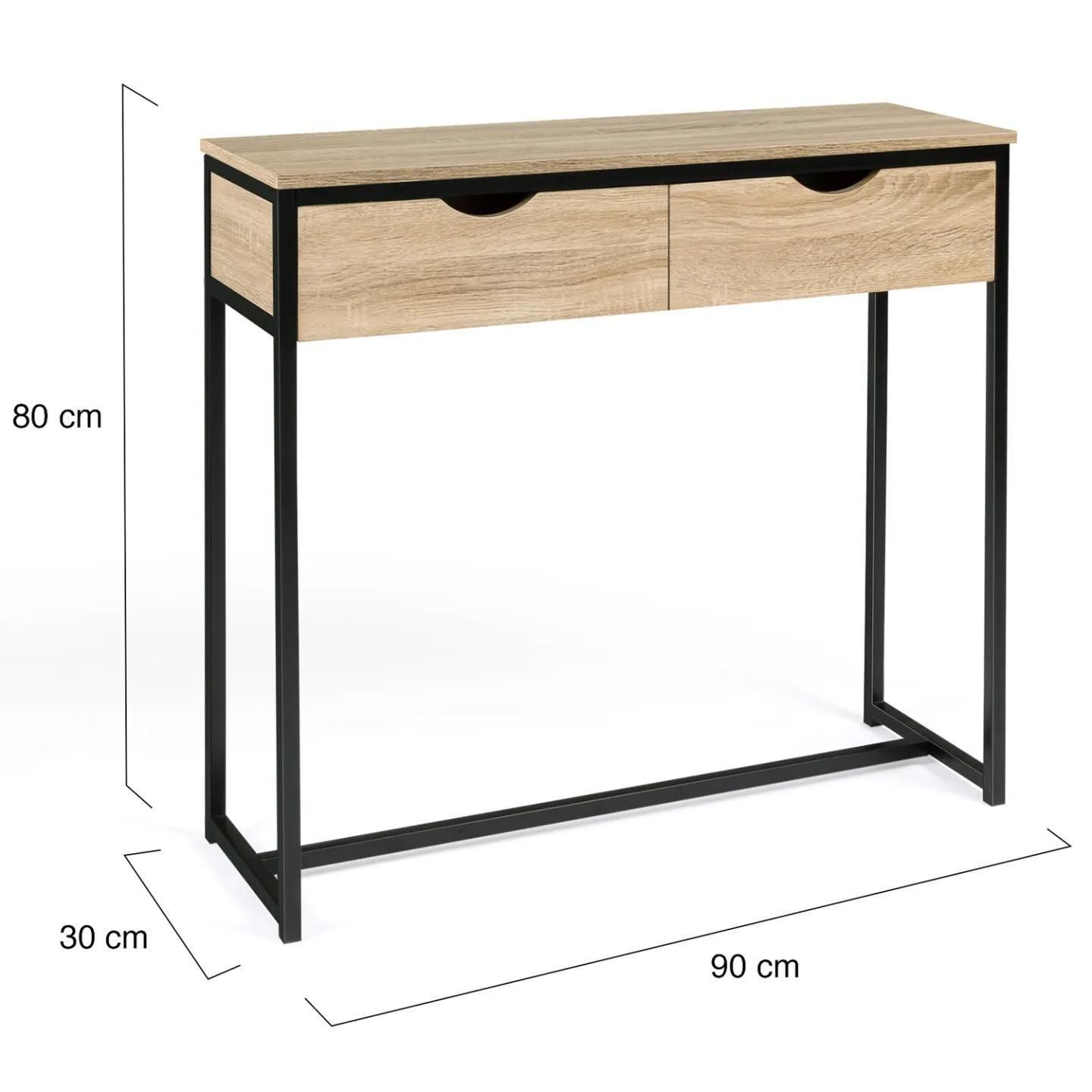Console 2 Tiroirs Detroit Design Industriel - 6