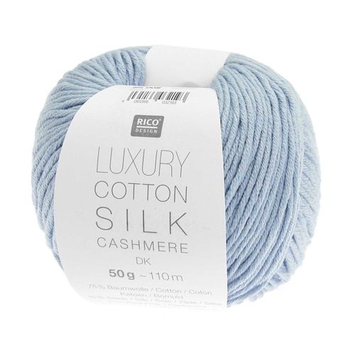 Fil Exceptionnel Luxury Cotton Silk Cashmere Dk - Rico Design 08 Bleu Pigeon