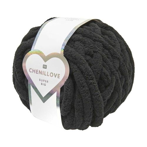 Pelote Chenillove Super Big 300g ¿ Rico Design : Douceur Xxl Pour Des Créations Moelleuses 08 Noir