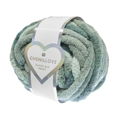 Pelote Chenillove Super Big Print 300g ¿ Rico Design : Douceur Xxl Pour Des Créations Moelleuses 06 Lierre