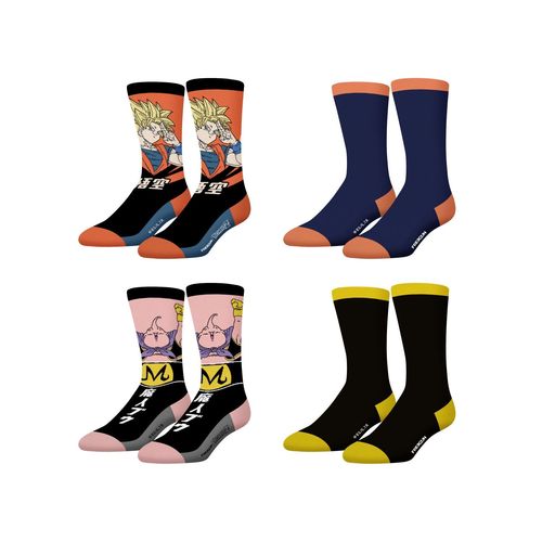 Lot De 4 Paires De Chaussettes Homme Dragon Ball Z Songoku Buu