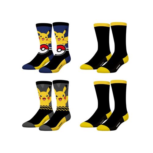 Lot De 4 Paires De Chaussettes Homme Pokémon Pikachu
