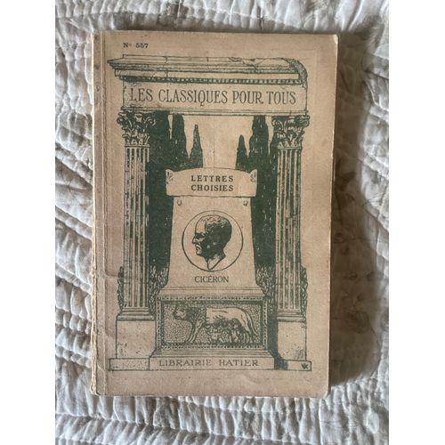 Lettres Choisies En Latin, Cicéron, Librairie Hatier