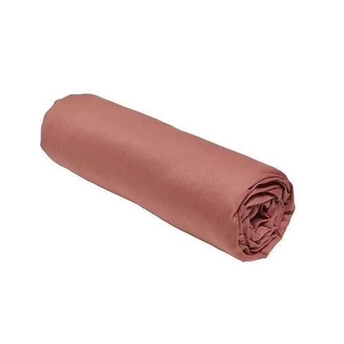 Drap Housse Today Essential - 160 X 200+30 Cm - 2 Personnes - 100% Coton Uni - Terracotta