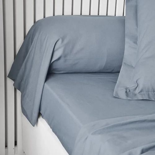 Taie De Traversin Today Essential - 45 X 185 Cm - 100% Coton Uni - Denim