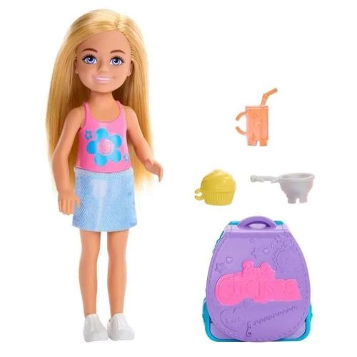 Barbie-Famille Et Amis-Poupée Chelsea Et Accessoires-Avec Sac A Dos - 3ans +- Jbf46