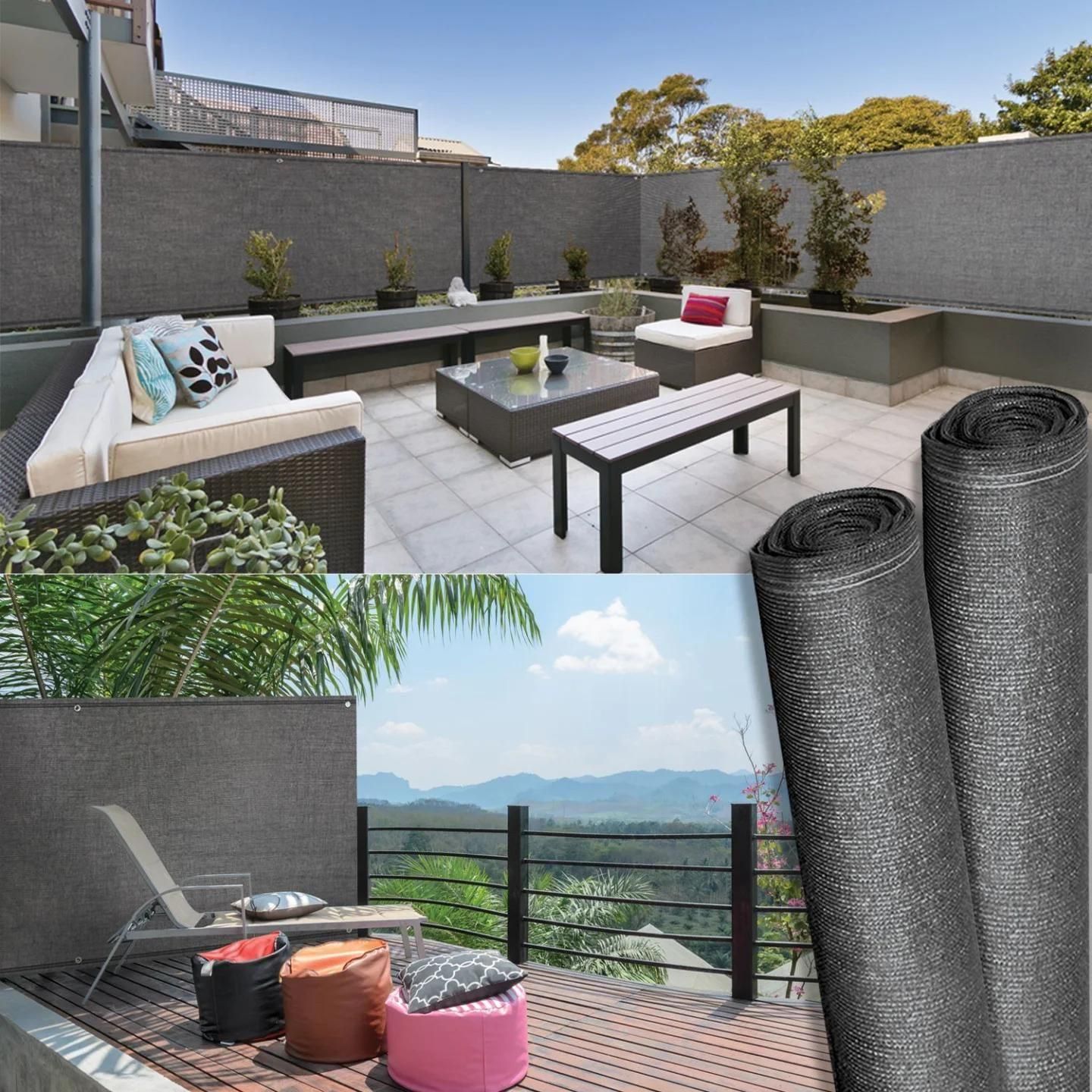Brise Vue Renforc 1,5 X 10 M Gris 220 Gr/M Luxe Pro - 4