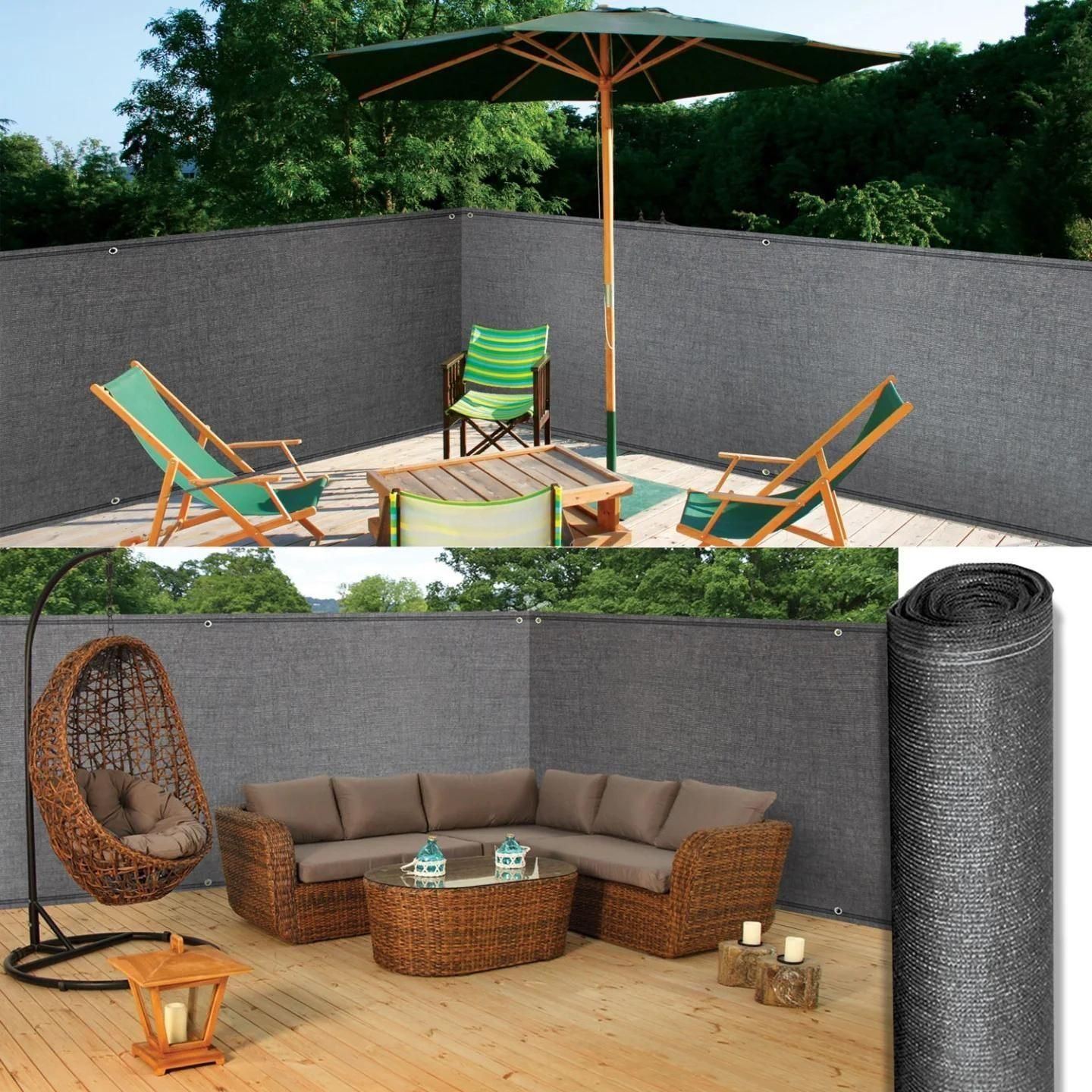 Brise Vue Renforc 1,5 X 10 M Gris 220 Gr/M Luxe Pro - 7