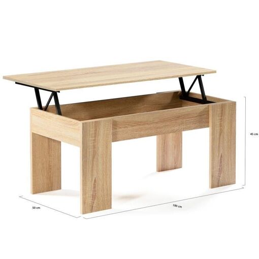 Table Basse Plateau Relevable Tara Bois Imitation H�tre - 9