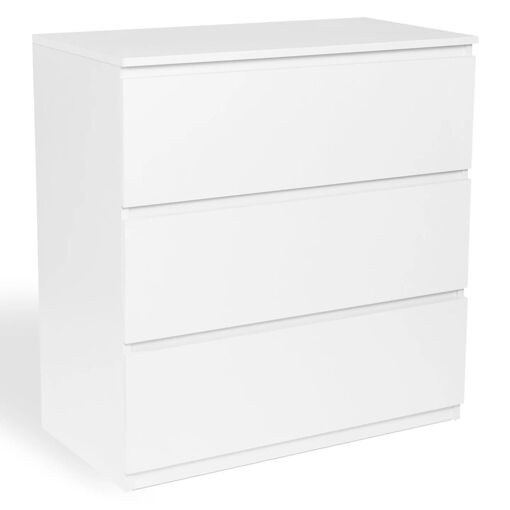 Commode 3 Tiroirs Tomi Bois Blanc - 2