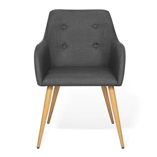 Lot De 2 Fauteuils Dania Gris Anthracite - 3