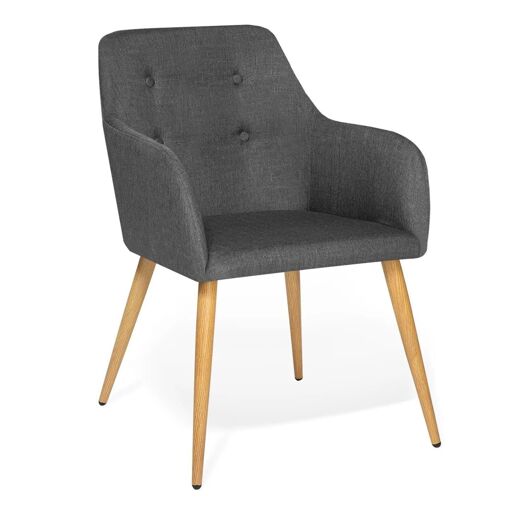 Lot De 2 Fauteuils Dania Gris Anthracite - 4