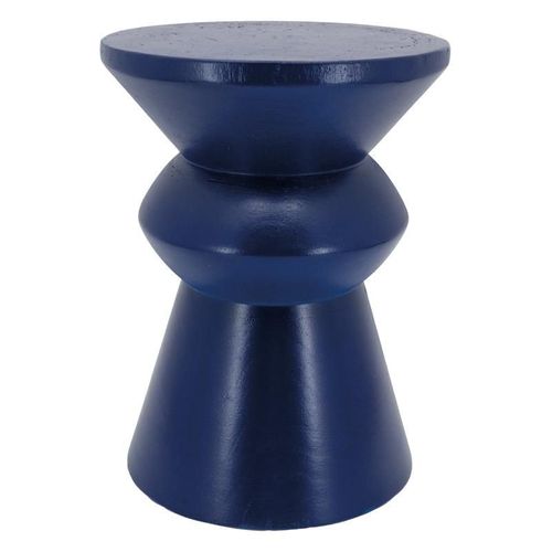 Tabouret En Bois Paulownia Pion Bleu
