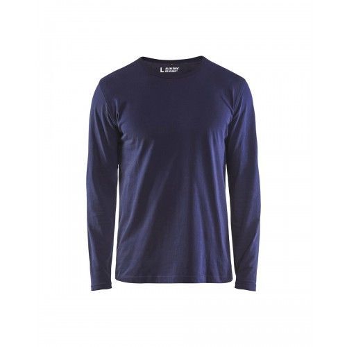 T-shirt de travail uni à manches longues 3500 100% coton - bleu marine - S BLAKLADER