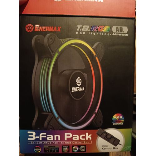 Lot de 2 ventilateurs PC (NEUF) - Enermax T.B.RGB avec contrôler argb