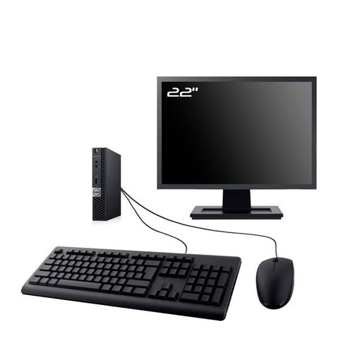 PC Dell OptiPlex 7060 Micro Ecran 22" Intel I5-8400T RAM 16Go SSD 2To W11 Wifi