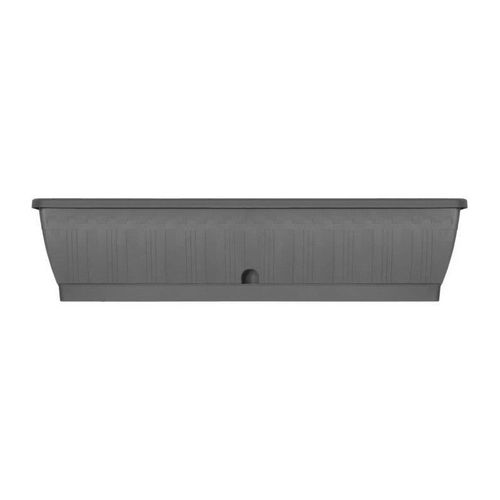 Jardiniere - Garden Id Terraflor - Anthracite 80 Cm - Solidité - Réserve D'eau - Recyclé & 100% Recyclable - Volume Pour Plantes.