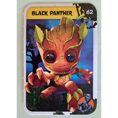 Carte Marvel (Leclerc 2024, Explore L'univers Avec Groot) N° 62 Black Panther