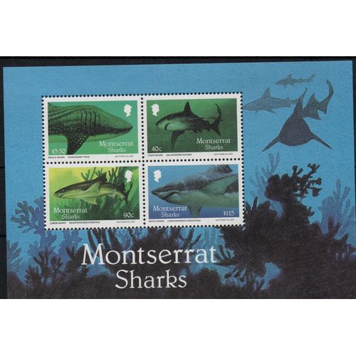 Montserrat Timbre Les Requins 1987