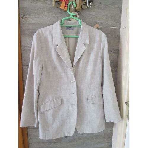 Veste Blazer Femme Beige Camaieu Taille 3