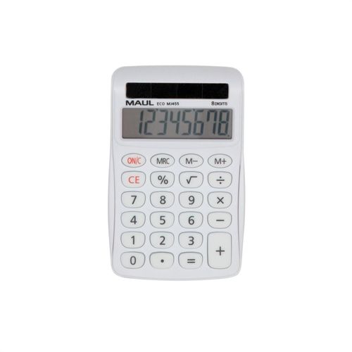 MAUL Calculatrice de bureau ECO MJ 455, 8 chiffres blanc