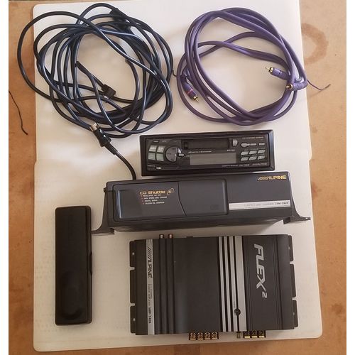 Auto Radio Cassette ALPINE, CD TDM 7582R + Chargeur+Ampli.