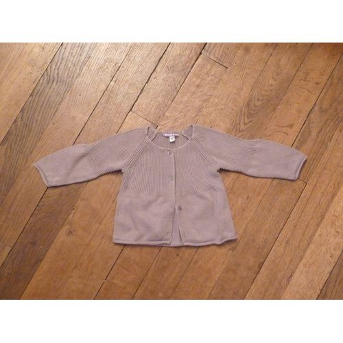 Gilet 100% Coton Marron Clair- Taille 6 Mois= 67cm- Miracle Of Love- Verbaudet