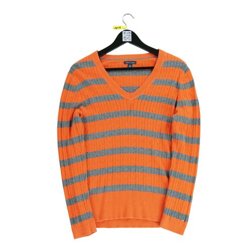 Reconditionné - Pull Femme En Maille Torsadée Orange - Taille Xl - Femme - Orange