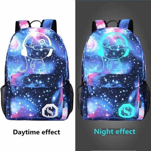 Sacs d'école, sac à dos lumineux avec port de charge USB, sac pour ordinateur portable, sac à main en toile pour filles, garçons, adolescents, sac à dos d'extérieur