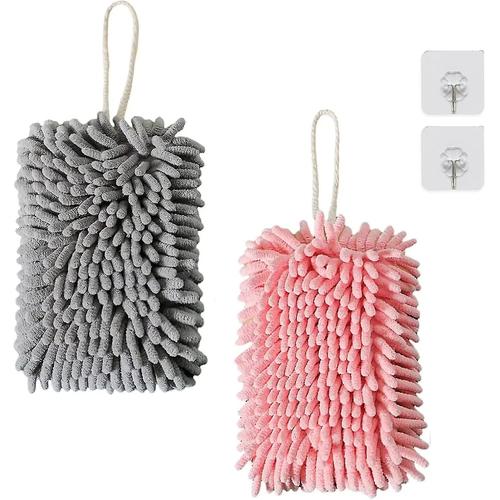 Essuie-Mains Suspendus - Serviettes En Microfibre Douces Et Moelleuses - Super Absorbant Avec Boucle De Suspension Pour La Cuisine Et La Salle De Bain