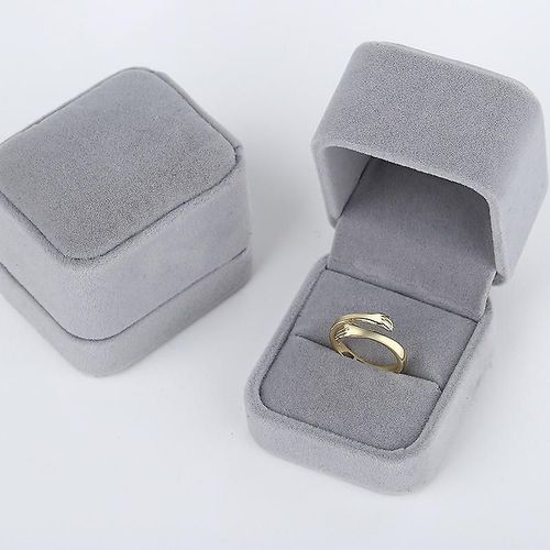 Anneaux De Câlin Réglables Pour Les Couples En Argent Sterling 925 Bague Ouverte Pour Les Dames, Les Amis, Cadeau De La Saint-Valentin, Cadeau D'anniversaire Avec Boîte D'emballage Fine