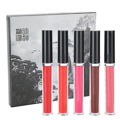 Hydratant Lip Glaze Long Lasting Bright Nourishing Lip Gloss Makeup Tool Set 2g X 5pcs 
