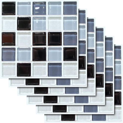 Carrelage Auto-Adhésif Mosaïque Carrelage Auto Adhésif Imperméable Carrelage Mural Auto Adhésif Carrelage Autocollant Décoratif Mur Ciment Carrelage Design Pour Cuisine Salle de Bain 2