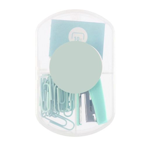 Mini Agrafeuse Effort D¿Économie Portable Petite Agrafeuse Mignonne Avec Agrafe Et Trombone Pour L¿École De Bureau Vert Menthe