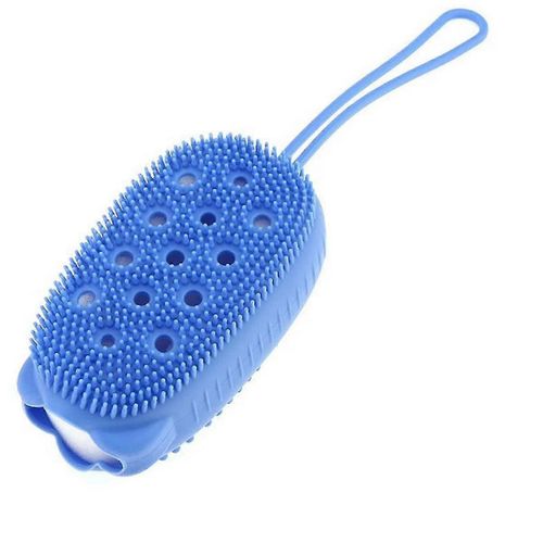 Gomme Pour Le Corps Exfoliante En Silicone, Brosse Pour Le Corps En Silicone Avec Deux Côtés Pour Exfolier Le Corps Et Masser Les Poils Naturels Baume Naturel Bain Éponge Sho 