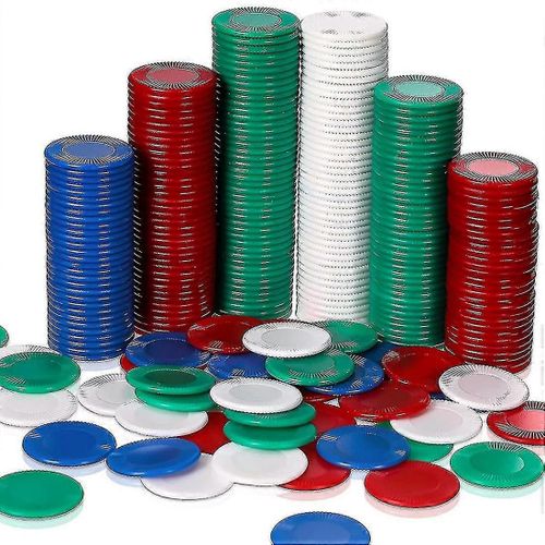 400 Pièces En Plastique Jetons De Poker Jetons De Jeu 4 Couleurs Contre-Carte Pour Jouer Au Jeu En Comptant Bingo Gam Tw