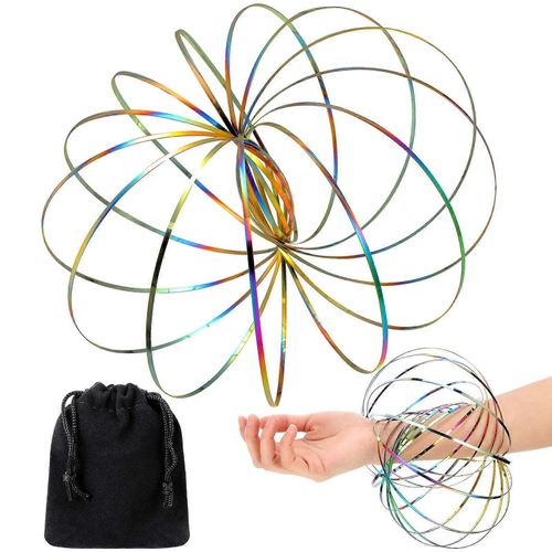 Anneaux D¿Écoulement Jouets 3d Bras Ressort Magique Anneau D¿Écoulement En Acier Inoxydable Multi Sensoriel Éducatif Et Interactif Printemps Jouet