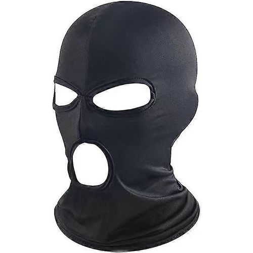 Balaclava Hommes Full Face Balaclava 3 Trous Moto Vélo Pullover Cagoule Pour Moto Randonnée