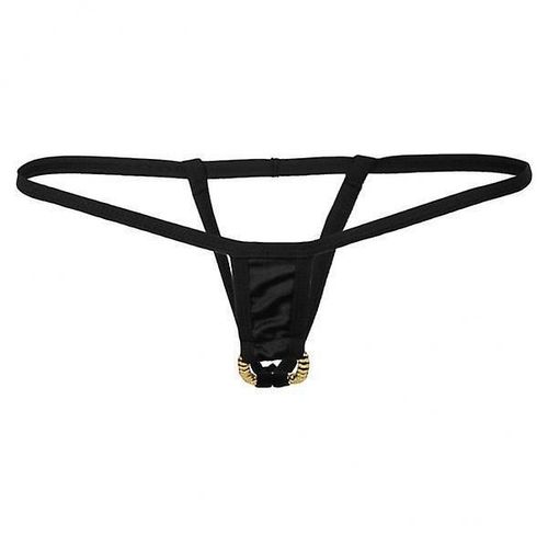 2x4 Couleurs Hommes T-Back Sous-Vêtements Taille Basse Homme Bikini G-String String Slips Noir