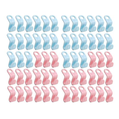 48 Pcs Vêtements Cintre Connecteur Crochets Placard Cintres Organisateur Clip peu encombrant
