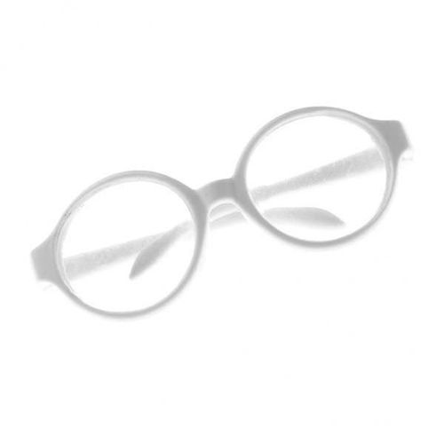 4xpaire De Lunettes À Monture Ronde Pour Poupées Américaines 18'' Blanc