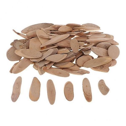 2x250g / Paquet De Formes En Bois Flotté Naturel Pour L¿Artisanat Fait À La Main Ovale 4,2-8cm