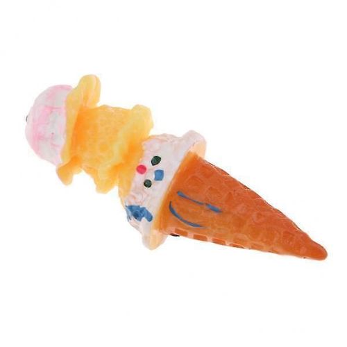 10x1/6 Maison De Poupée Miniature Cuisine Plastique Nourriture Crème Glacée Jouet 3 Cônes De Couche