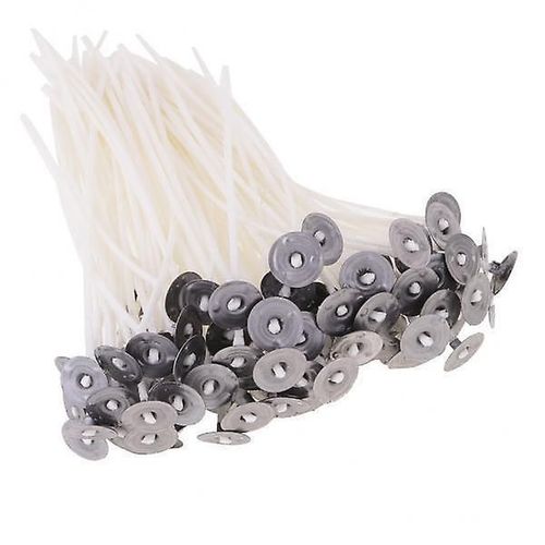 2xwholesale Cotton Candle Wicks With Sustainers For Candle Making 50pcs 14cm