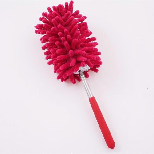Microfibre Rétractable Hand Duster Brosse De Dépoussiérage Lavable Avec Baguette Rétractable Pour Le Nettoyage Des Voitures, Des Ordinateurs, Des Climatiseurs, Des Téléviseurs Et Autres1pcs-Rouge