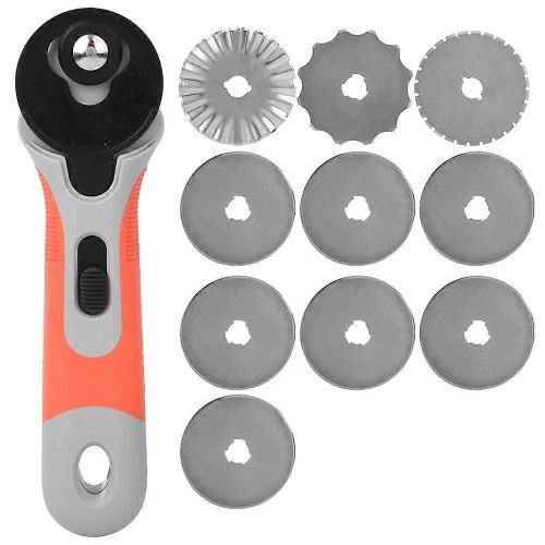 Rotation Cutter Vêtements Tissu Cutter DIY Artisanat Outil De Coupe avec 10pcs Lames 45mm45x8x0.3mm