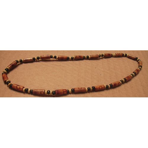 Collier De Perles "Bois