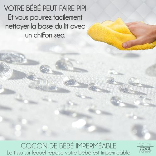 Cocon De Bébé En Coton Hypoallergénique ¿ Nid Réducteur De Lit Déhoussable Et Lavable, Imperméable, Convertible (Safari Jungle)