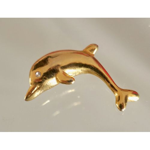 Broche Dorée Dauphin.