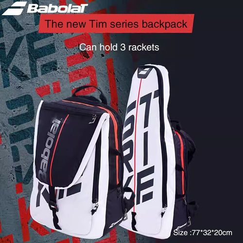 Babolat-Sac À Dos Pliable Pour Raquettes De Tennis,Accessoire Avec 3 Compartiments Mathiés Pour Chaussures De Plage - Type White Black